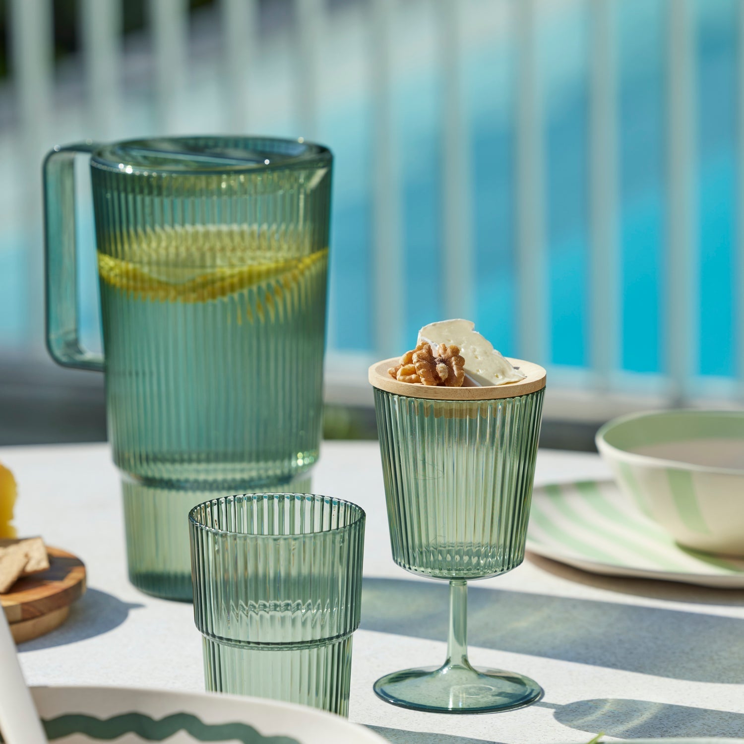 Davis & Waddell Saltara RPET Wine Glasses 300ml 4pcs Set Green