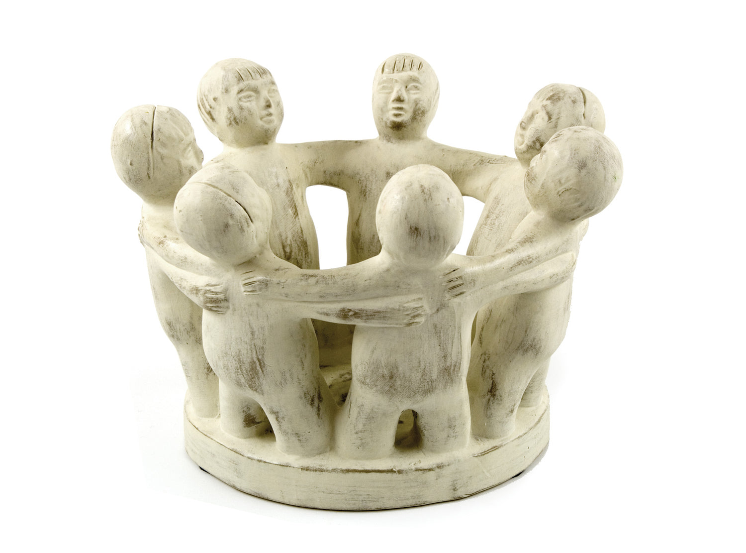 Amalfi Colombia Circle Of Friends Sculpture White Wash