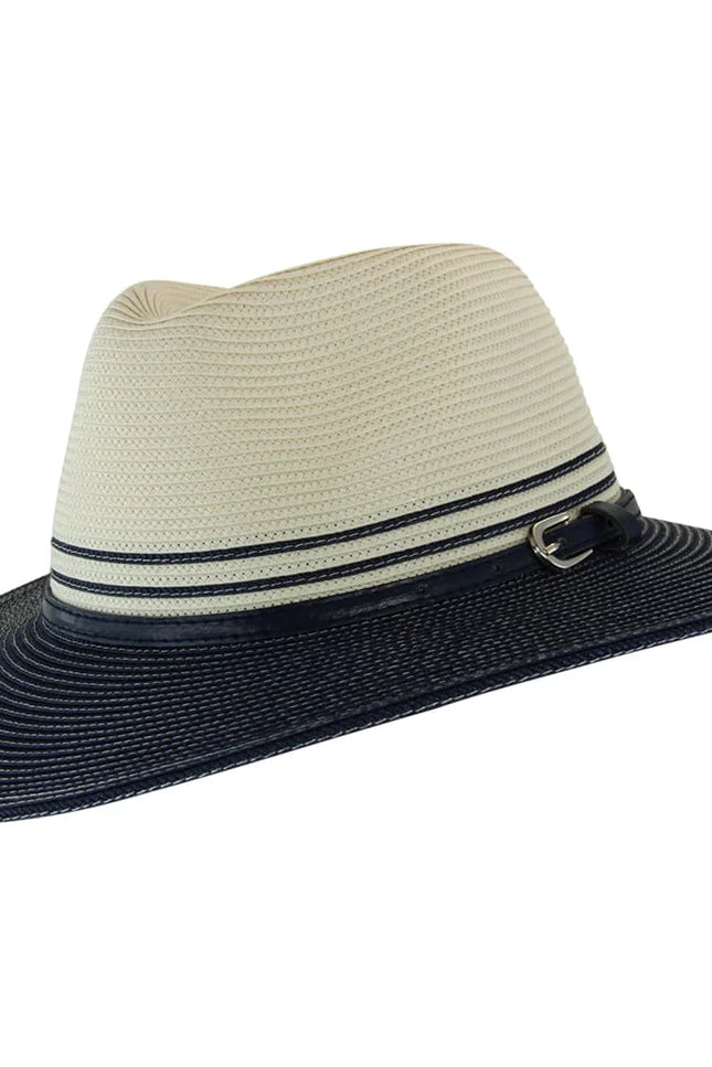 Heritage Town & Country Fedora | Navy/Ivory
