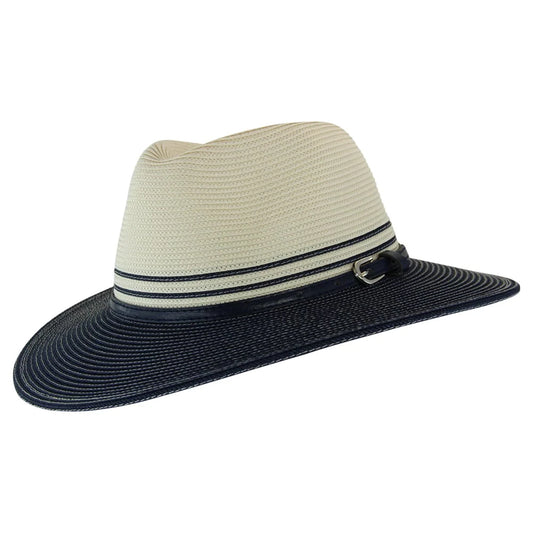 Heritage Town & Country Fedora | Navy/Ivory