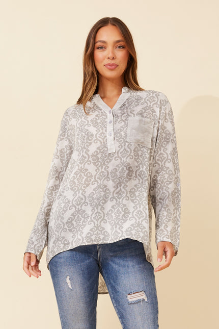 Sequin Pocket Top