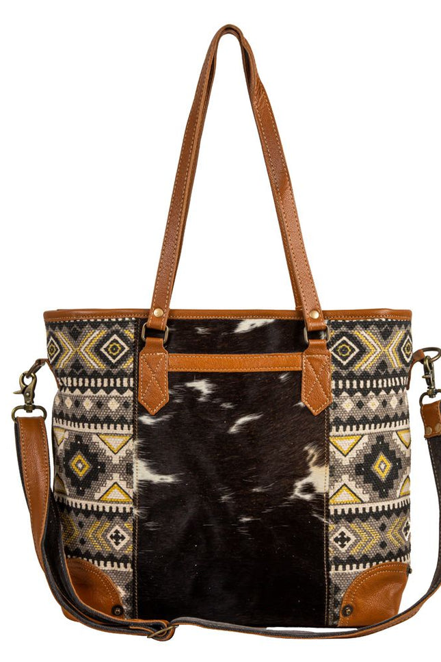 Bison Ridge Hair-on Hide Tote Bag