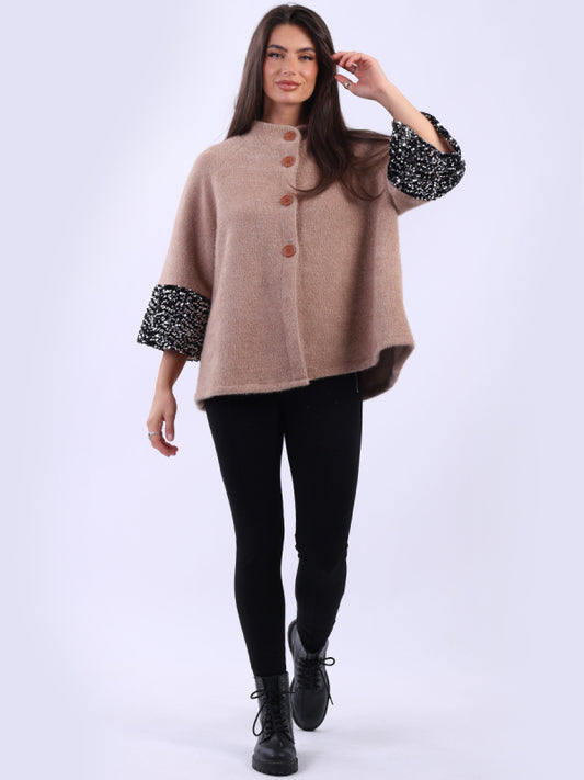 Sequin Cuff Jacket | Mocha