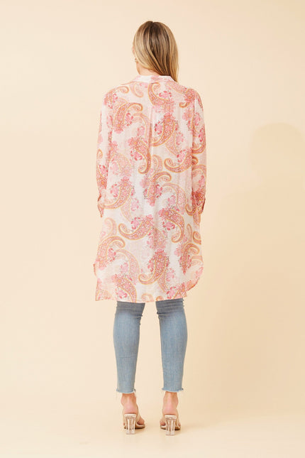 JANSON PAISLEY PRINT TUNIC SHIRT