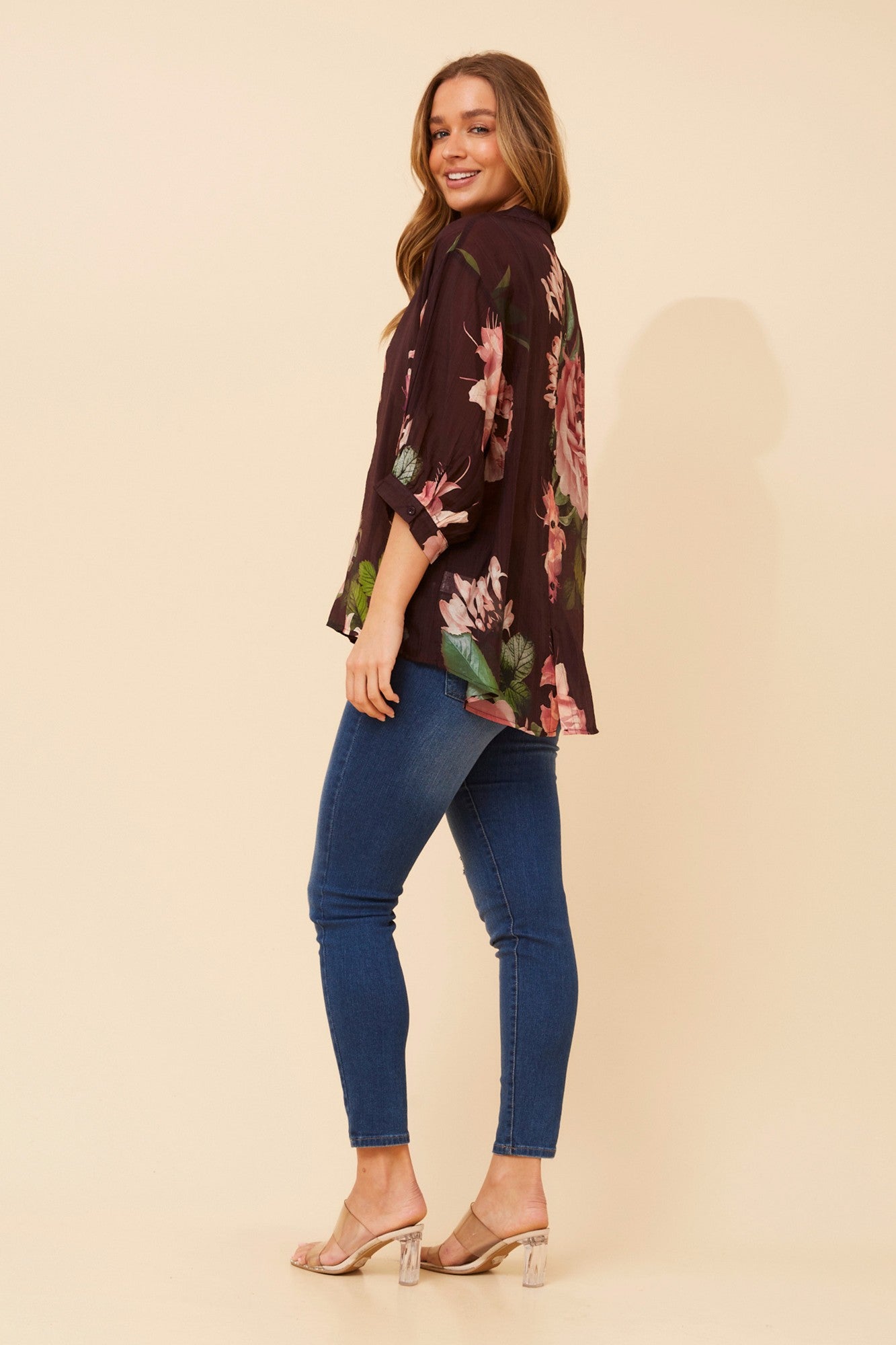 Belina Floral Shirt | Eggplant
