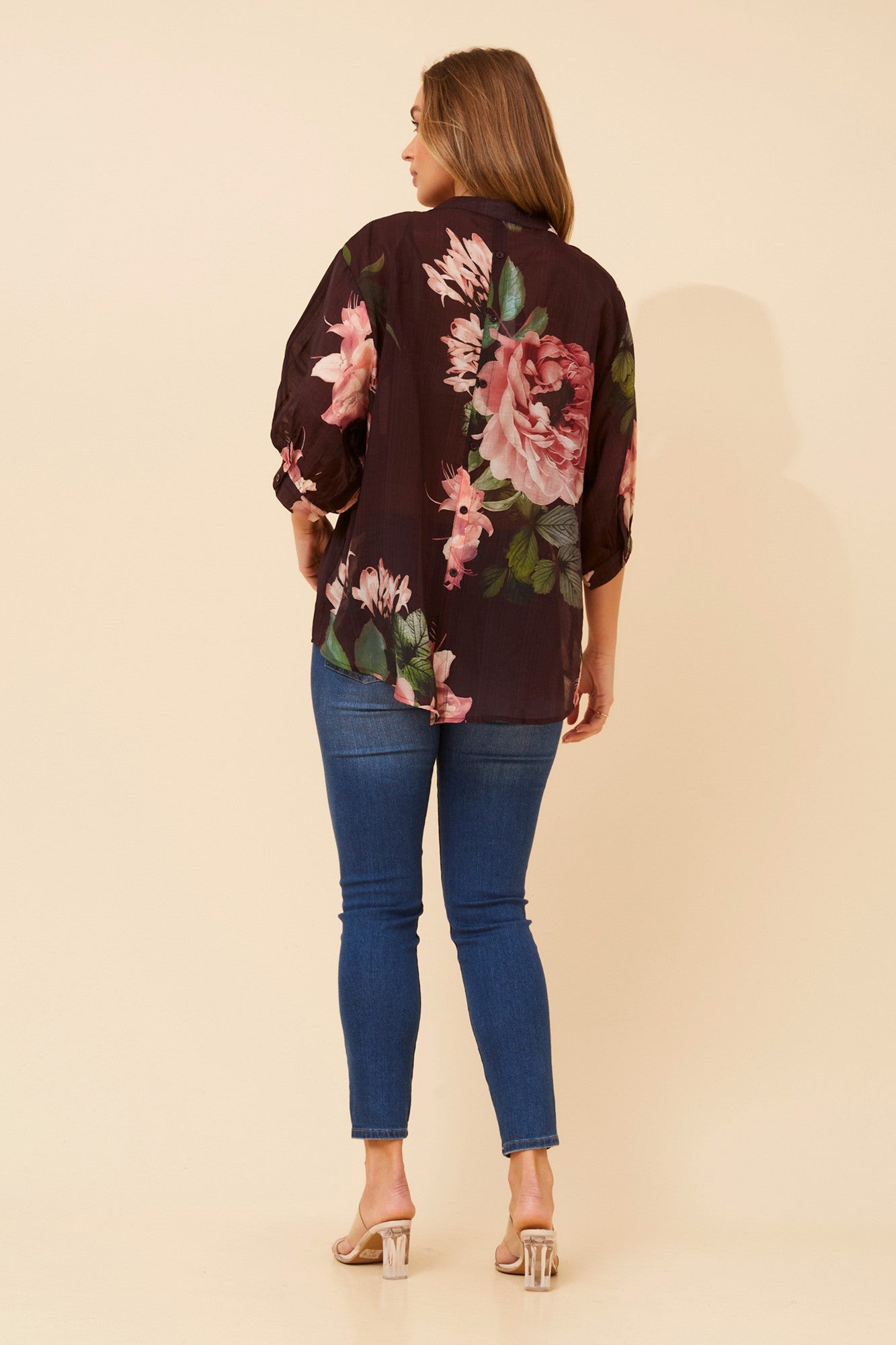 Belina Floral Shirt | Eggplant