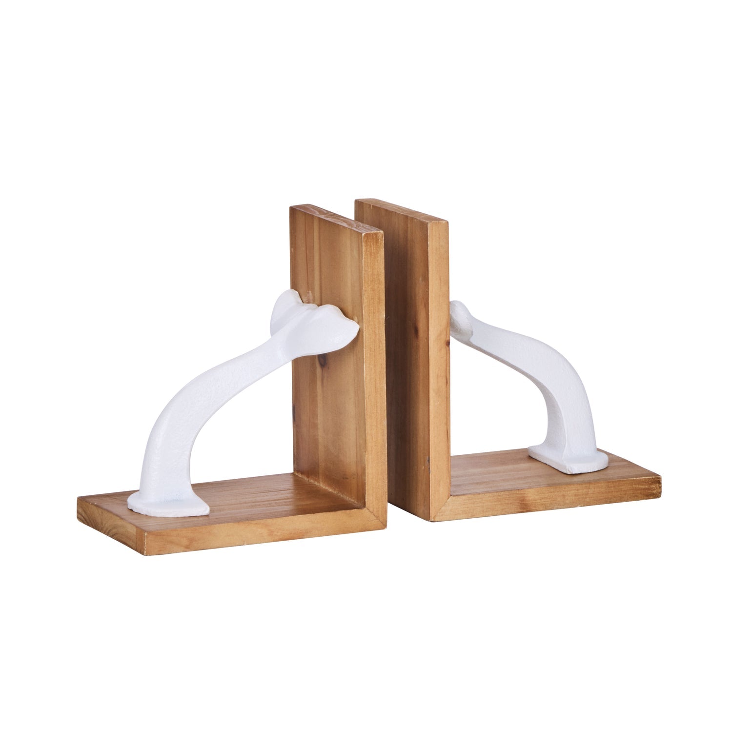 Amalfi Cyrus Whale Book End Natural & White