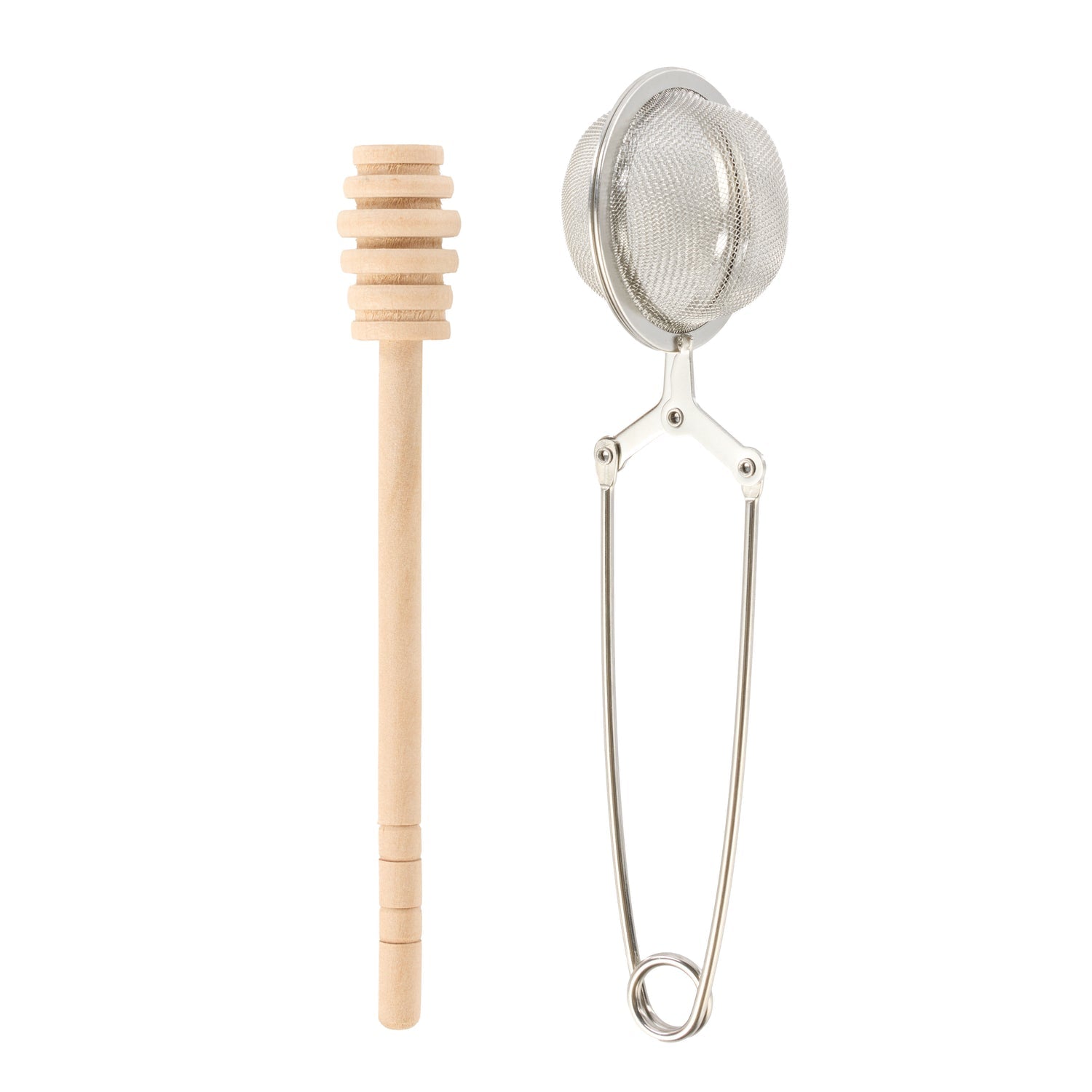 Leaf & Bean Infuser & Honey Dipper Set Natural