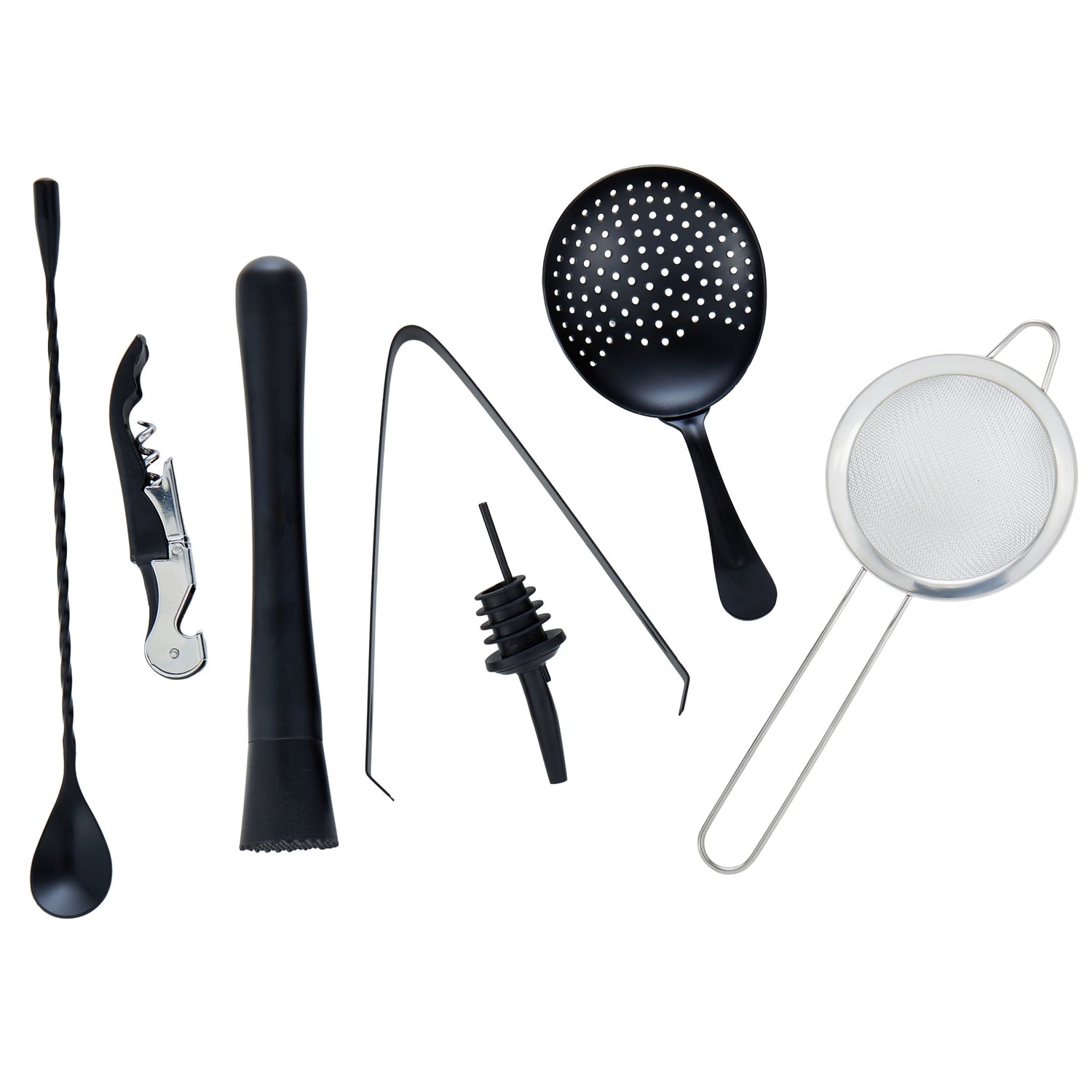 Davis & Waddell Bar Set with Stand 11pcs Black