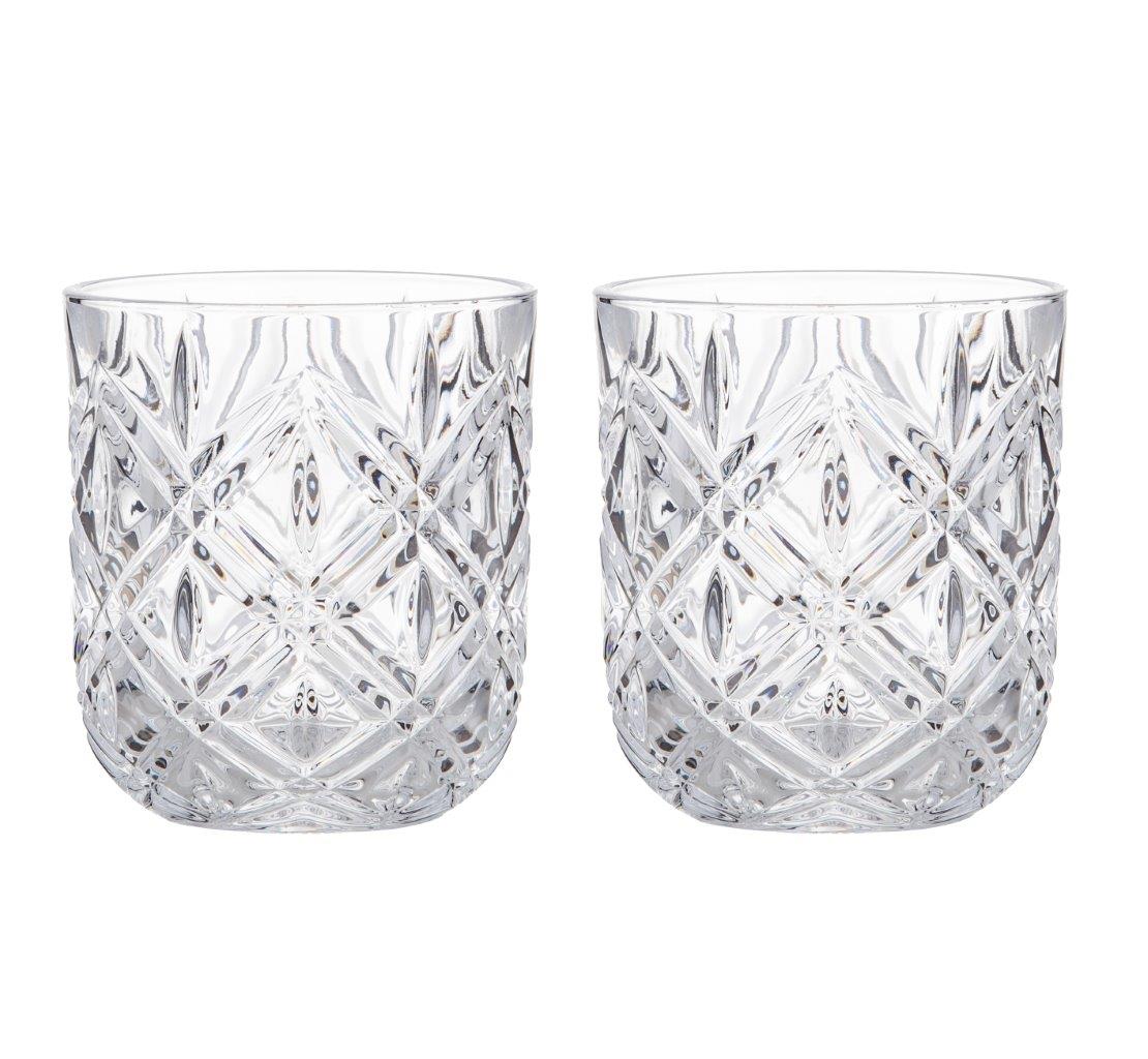 Davis & Waddell Fine Foods Deluxe Double Old-Fashioned 2pcs Set Clear