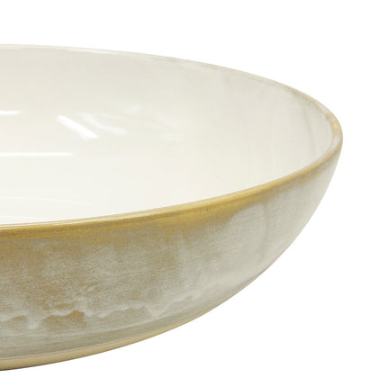 Davis & Waddell Stoneware Serving Bowl White