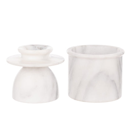 Davis & Waddell Nuvolo Marble French Butter Bell White Grey