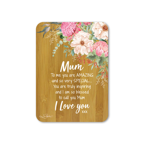 Bamboo Affirmation Plaque - Mum