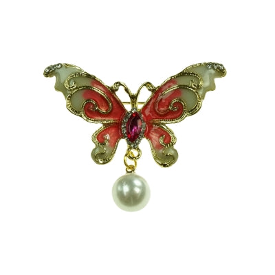 Drop Pearl Butterfly Pink