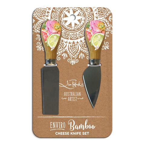 Set of 2 Cheese Knives - Zesty Spring