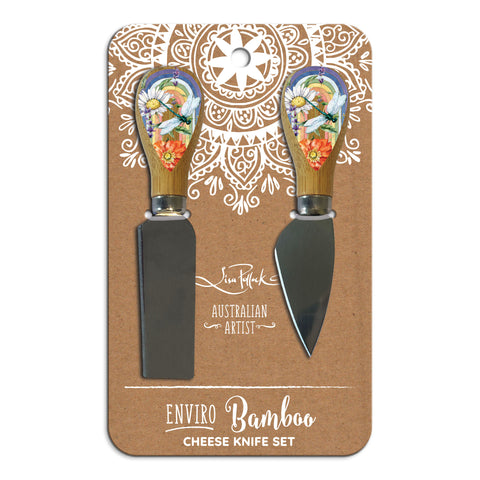 Set of 2 Cheese Knives - Wildflower Rainbow