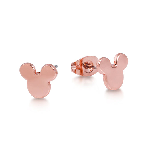 Mickey Mouse Stud Earrings- Rose Gold