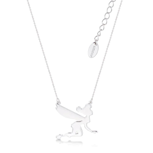 Tinker Bell Silhouette Necklace - Silver