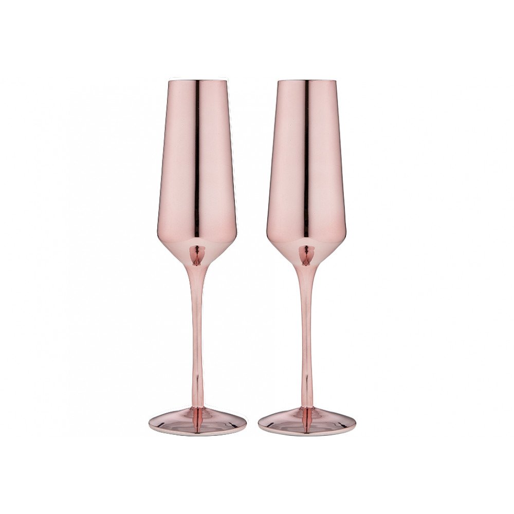 Aurora Rose Pink Champagne Glass 2PCK