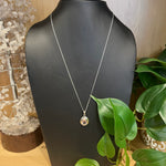 Sterling Silver Rose Quartz Pendant + SS Chain