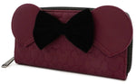 Loungefly- Disney - Mickey Mouse Brown with Bow & Ears Purse