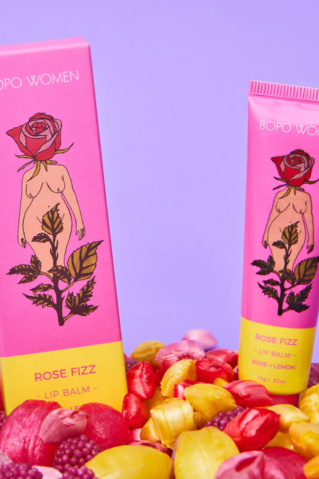 Bopo Rose Fizz Lip Balm