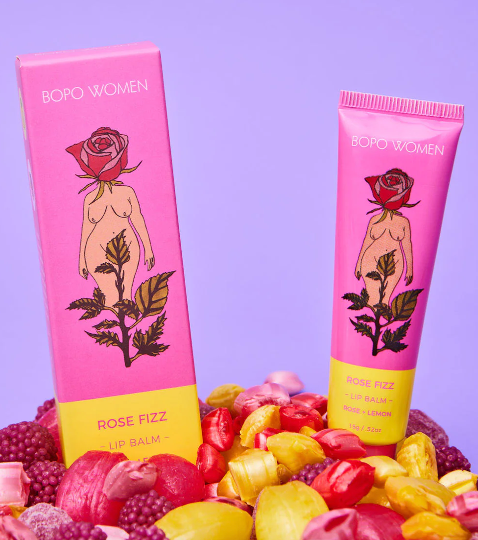 Bopo Rose Fizz Lip Balm