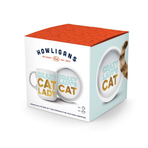 Howligans Mug & Cat Bowl Set