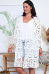 Crochet 3/4 bell sleeve cardi
