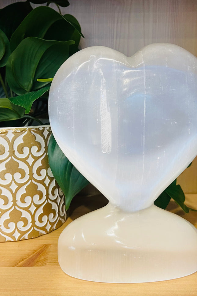 Selenite Heart with Tree Of Life