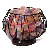 Amethyst Crystal Cage Lamp