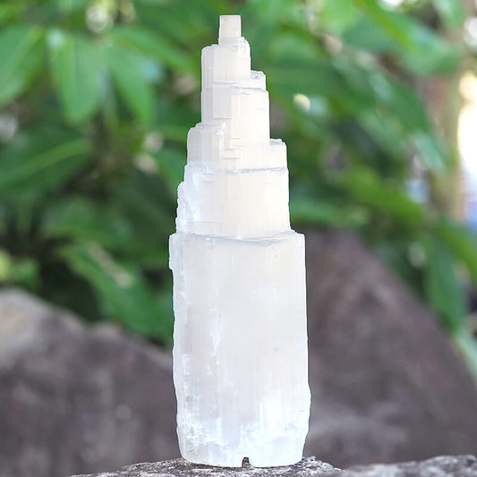 Selenite Tower Lamp